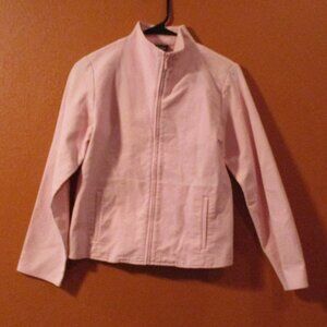 Eileen Fisher Woman Small Petite Pink Full Zip Pockets Long Sleeve Jacket
